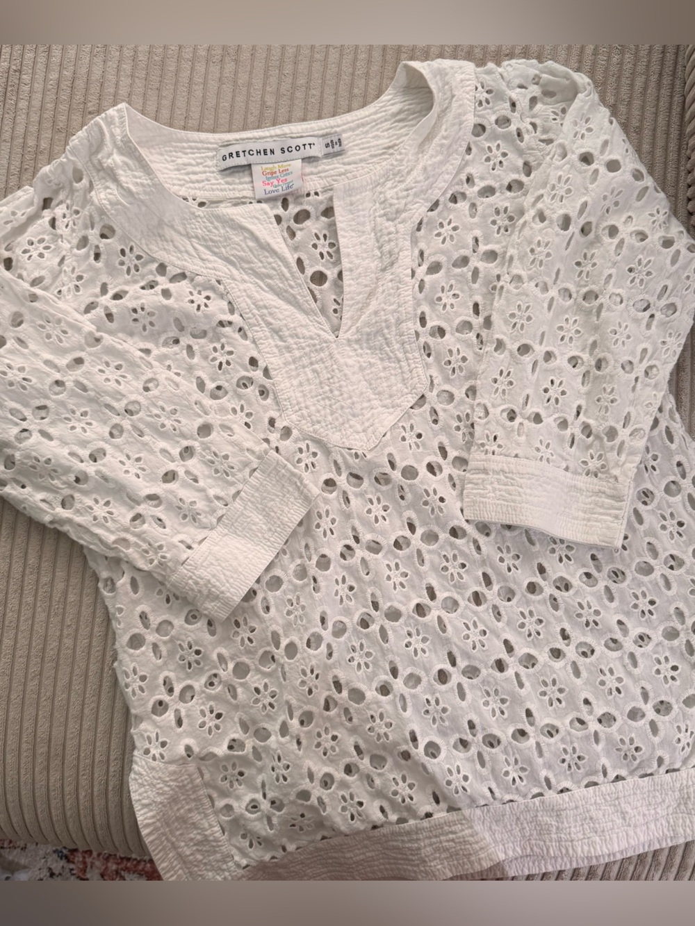 Gretchen Scott White Eyelet Tunic